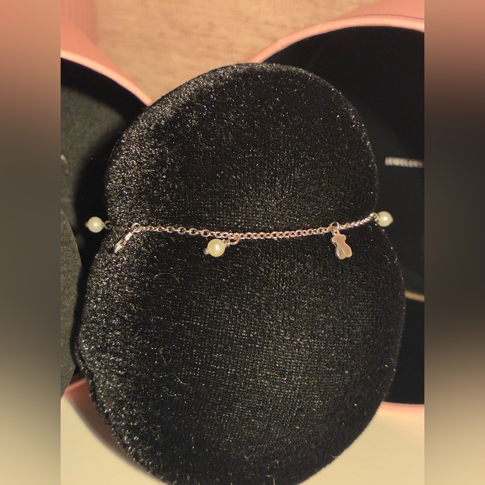 TOUS SILVER AND PEARLS COOL JOY BRACELET